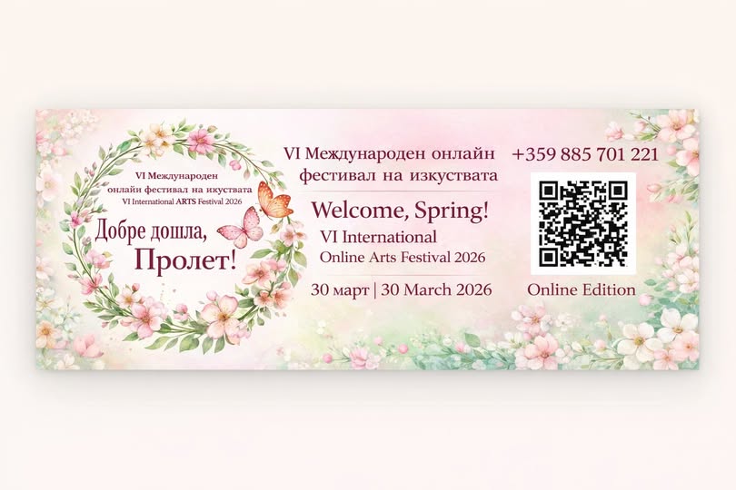 Плакат ''Добре дошла Пролет!''