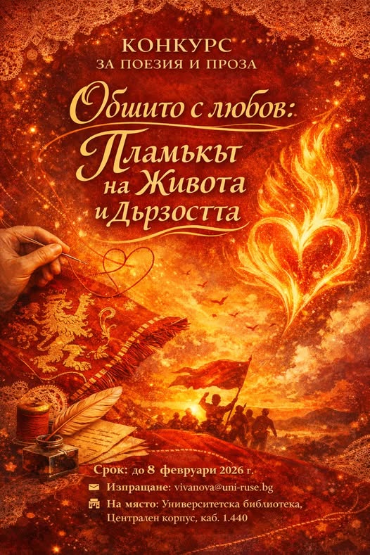 Плакат ''Обшито с любов: Пламъкът на живота''