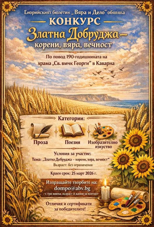 Плакат ''Златна Добруджа - корени, вяра и вечност''